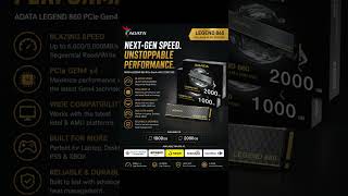 ⚡ Legendary Speed. Next-Gen Performance. 🚀💾ADATA LEGEND 860 NVMe SSD Available in UAE