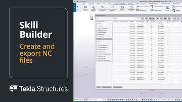Create and export NC files in Tekla Structures