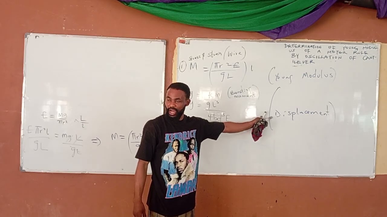 DETERMINATION OF THE PERIOD AND YOUNG MODULUS OF A METER RULE BY OSCILLATION OF A CANTILEVER 