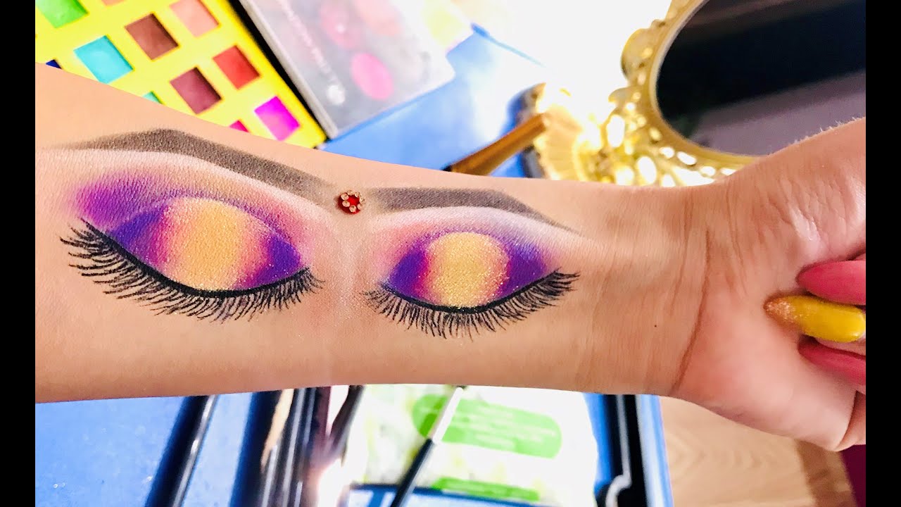 Eyes Makeup On my arm Tutorial(HandArts videos)