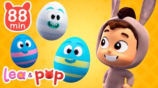 Huevos sorpresa de Pop 🥚🎁 Aprende colores, animales y mucho más - Vídeos educativos de Lea y Pop