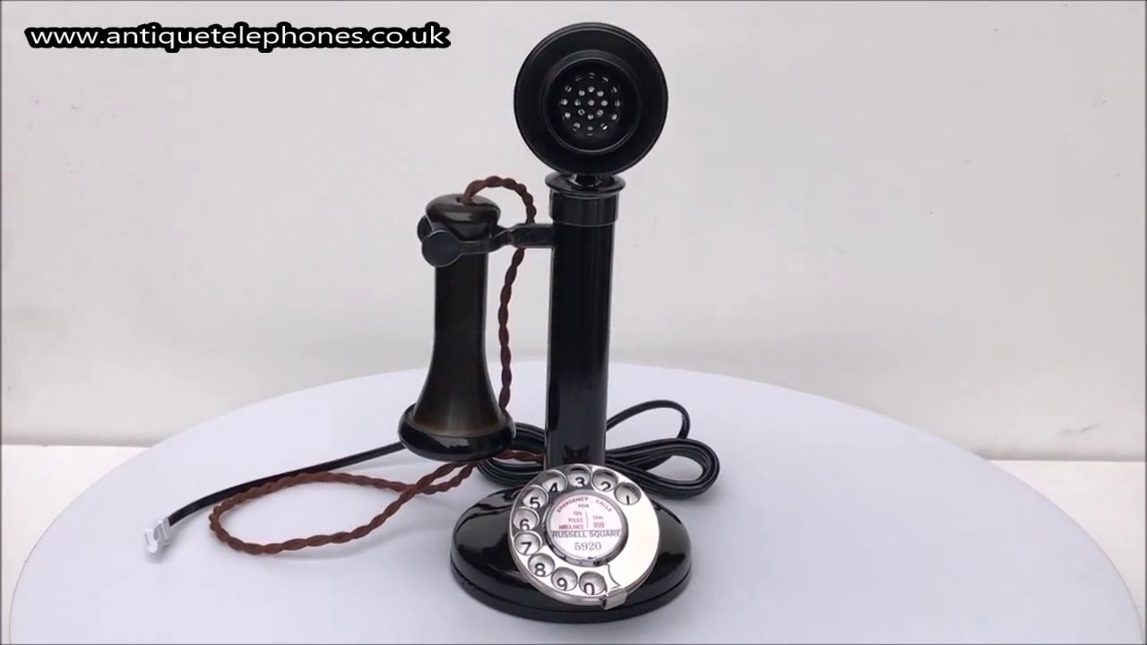 Candlestick telephone VOIP enabled with pulse to tone unti YouTube