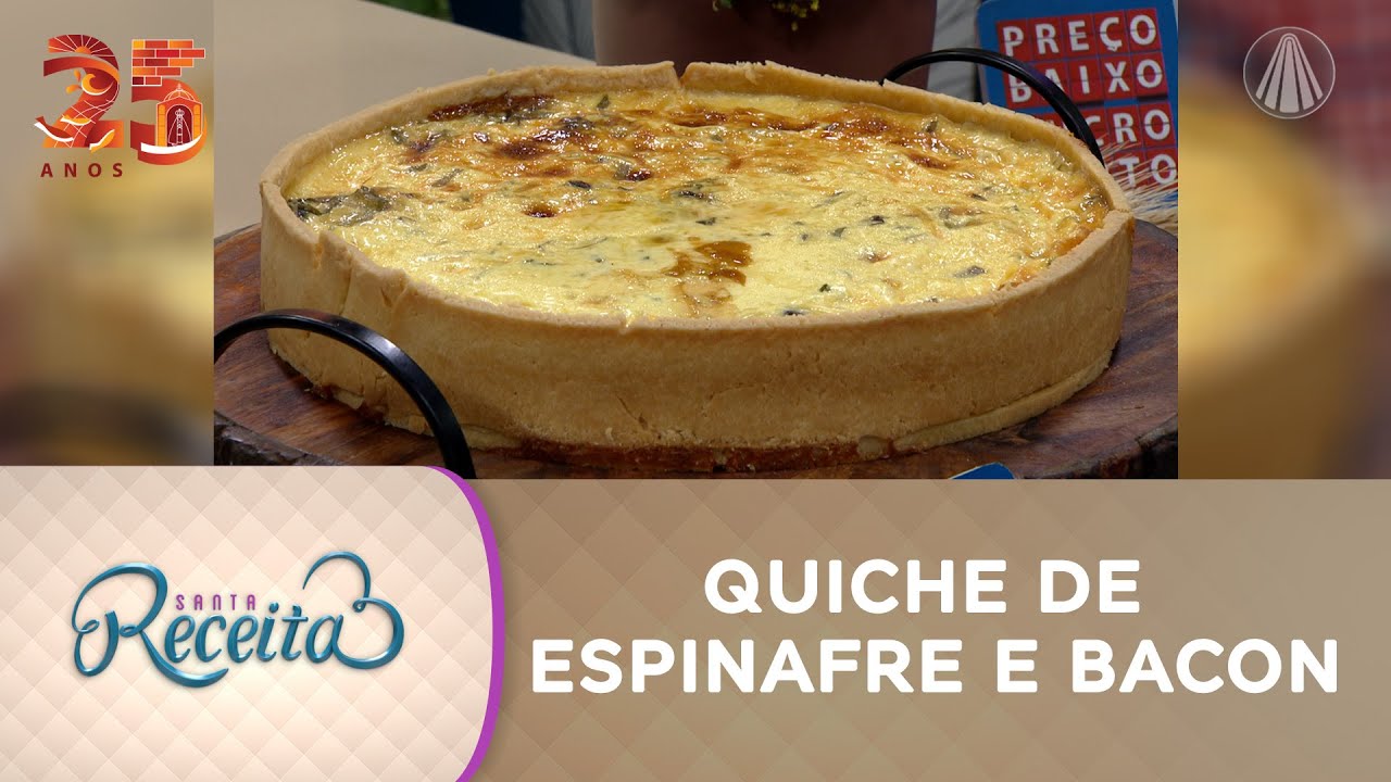 Aprenda a fazer um delicioso QUICHE de espinafre com bacon