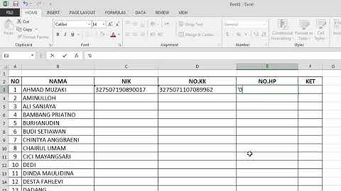 Cara Memasukkan Nomor KTP/KK/TELEPON di EXCEL Tanpa Tanda Petik
