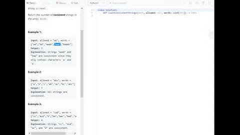 algorithm leetcode 1684  Count the Number of Consistent Strings