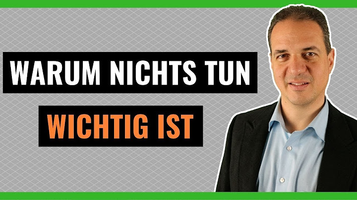 Warum nichts tun manchmal gut für uns sein kann!