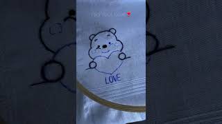 Teddy by embroidery #short #shorts #art #embroiderylover #embroiderydesigns #artscraft #music #movie