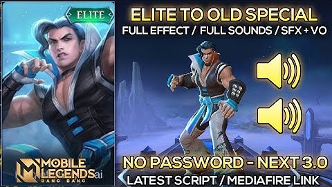 Chou Elite To Old Special Skin Script - Full Old Effect | No Password | MLBB