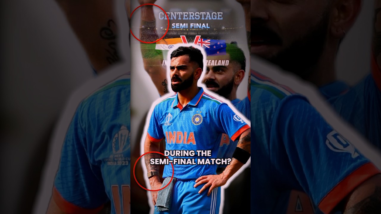 What was Virat Kohli wearing on his wrist?