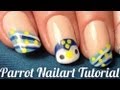 Nailart Tutorial: "How to do a blue parrot naildesign for summer"