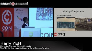Crypto Currency Mining: The Things You Need to Know to be a Successful Miner | Harry YEH