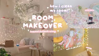 🏡[vlog] room makeover, clean my room w me, i got a projector! phomemo printer & more 🛋
