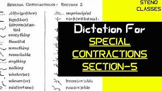 Special Contractions Section 5 (Dictation) | Pitman Shorthand (English) | 2021