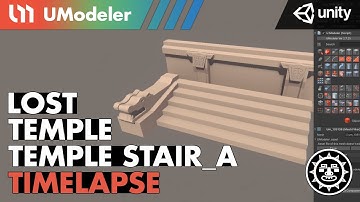 3D Modeling in Unity - Timelapse of a TempleStair_A in the Lost Temple with UModeler