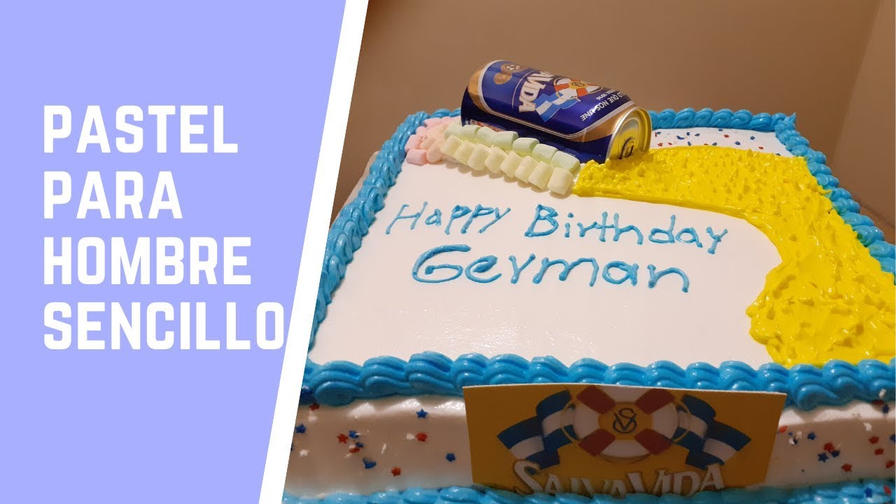 Pastel Para Hombre Sencillo Youtube