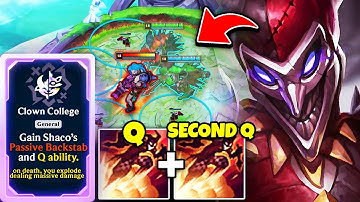 I got the most BROKEN Shaco setup in Arena... (CLOWN COLLEGE = DOUBLE SHACO Q)
