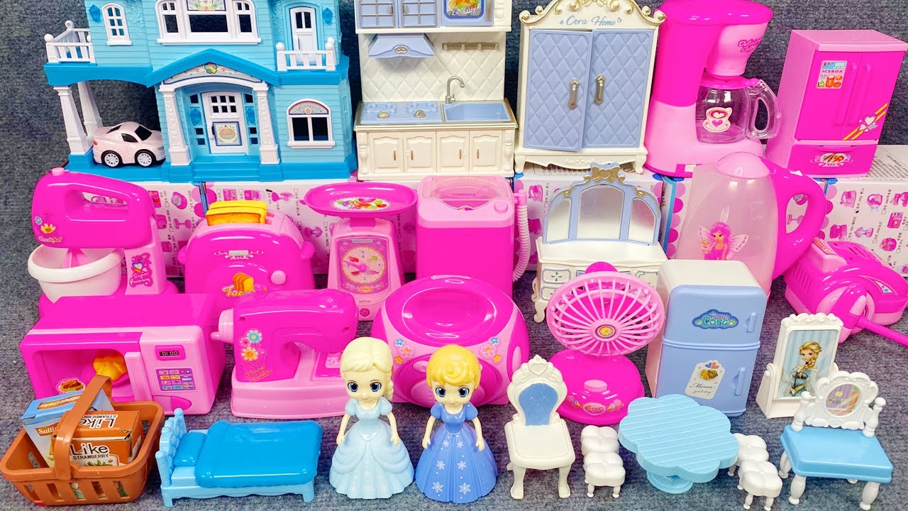 6 Minutes Satisfying with Unboxing Cute Pink Princess House Toys Collection ASMR｜Review Toys