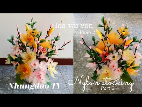 Nhungdao Tv | Cách cắm bình  hoa von đơn giản| cách làm hoa von | how to make beautiful flower pots | Foci