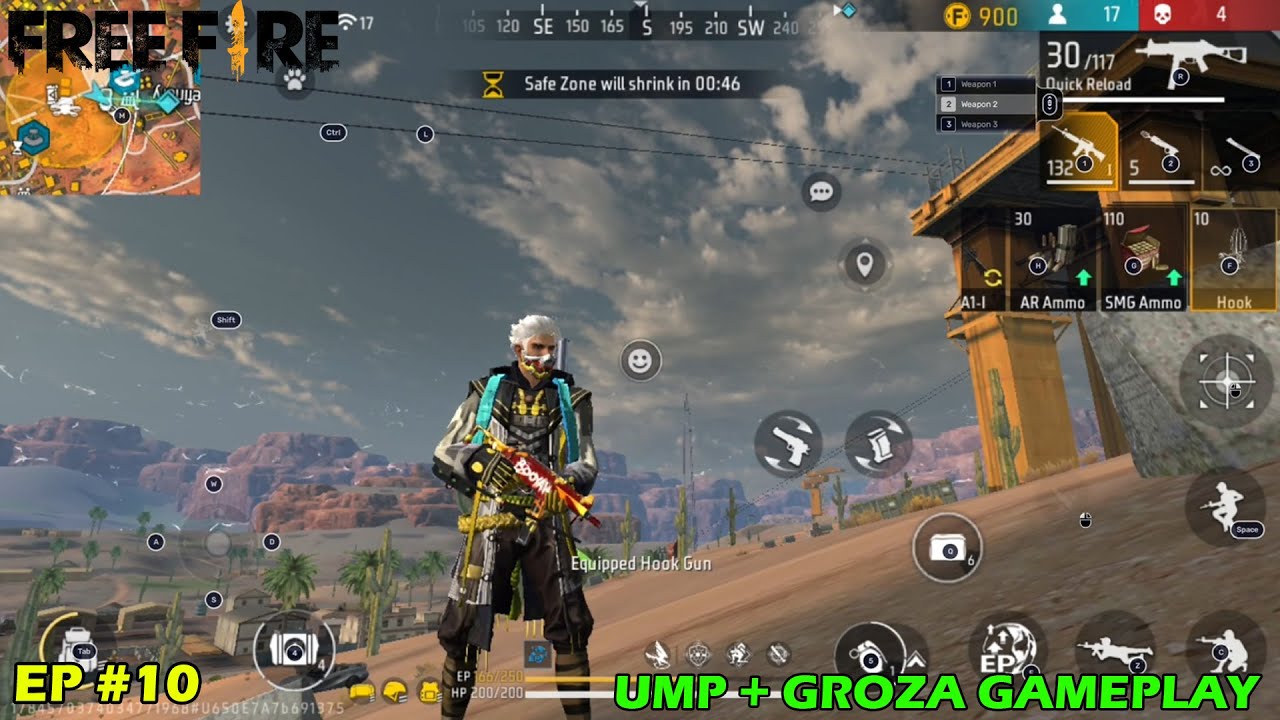 Free Fire Max | 12 Kills Booyah Match | Groza + Ump Insane combo #10 ...