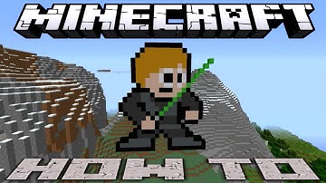 Minecraft ~8 Bit~ HOW TO : Luke Skywalker~Star Wars~ ( Tutorial ) /W Killerkev