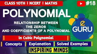 Class 10 Maths Chapter 2 Polynomial I Relationship between Zeros and Coefficients of a Polynomial