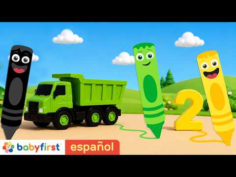 Numbers and Counting for Babies | Color Crew with Vehicles and Animals | BabyFirst in Spanish