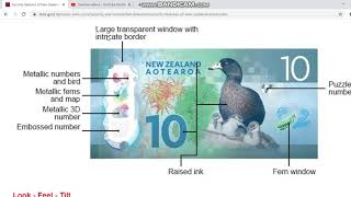 NEW ZEALAND 10 DOLLAR SECURITY FEATURES