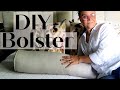 DIY bolster pillow with invisible zipper.
