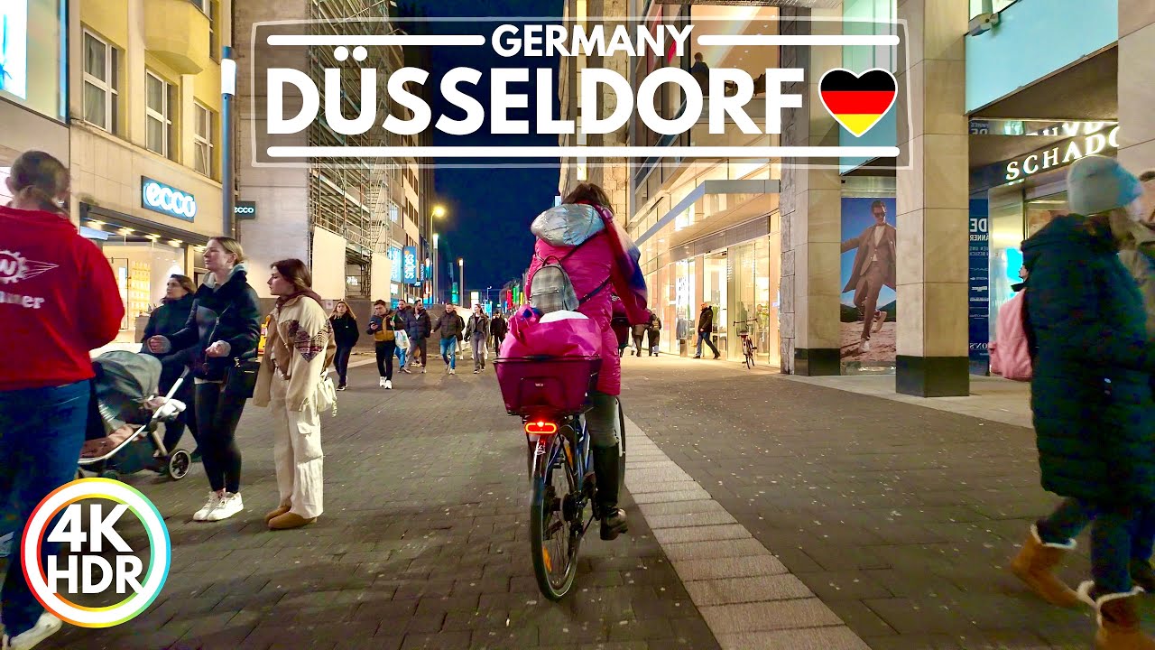 🇩🇪 Düsseldorf is a Nice City in Germany, February 2024 Walk in 4K HDR 60fps