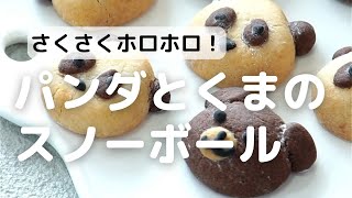 パンダとクマのスノーボール