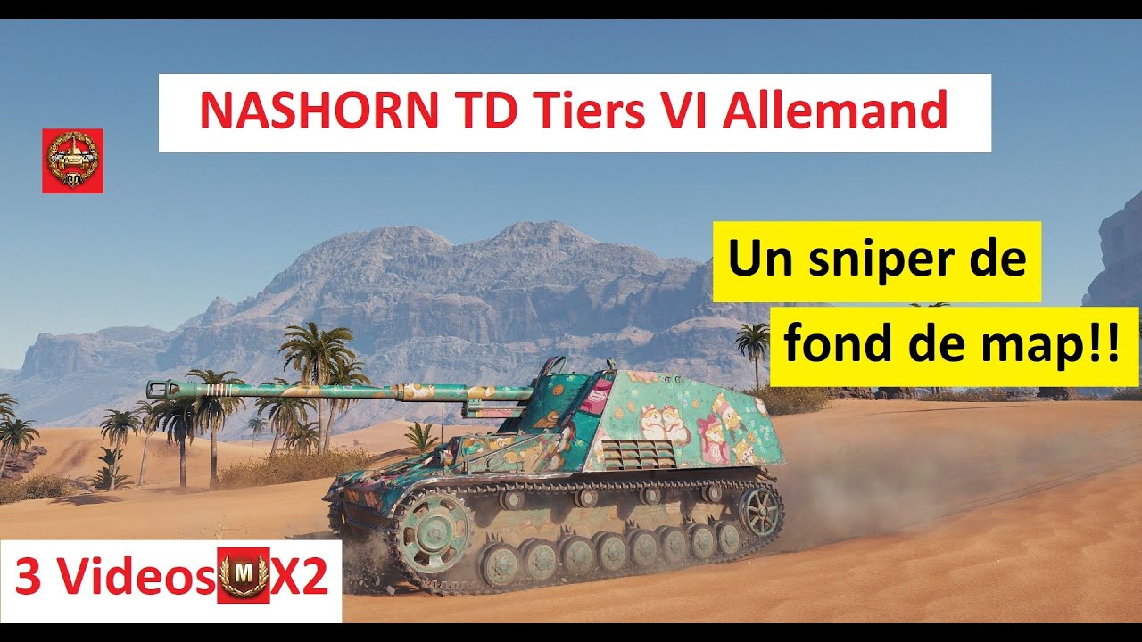 WOT-- Tuto Nashorn TD Allemand tiers VI-- Replay Français - YouTube