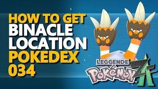 Binacle Location - Pokedex 034 Pokemon Legends Z-A