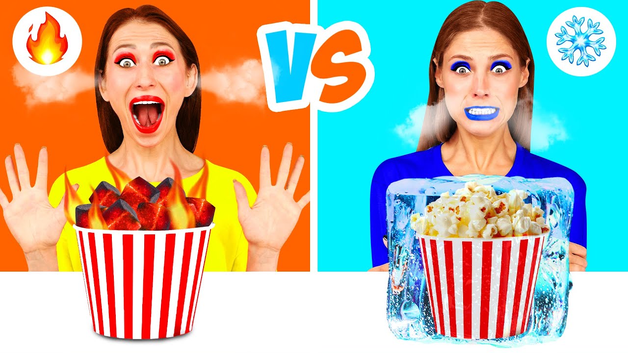 Hot vs Cold Food Challenge | Awesome Kitchen Hacks by Fun Teen