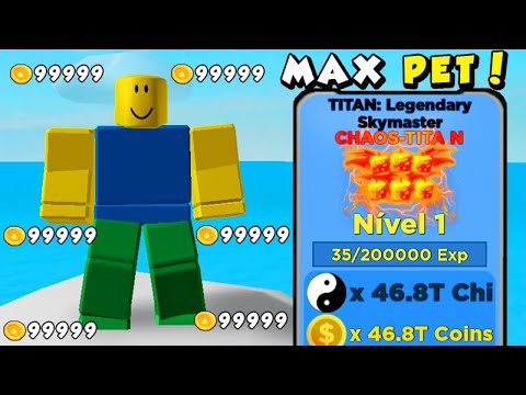 NOOB COM O MELHOR PET CHAOS-TITAN NO NINJA LEGENDS *ELEMENTAL