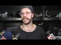David Pastrnak speaks to the media about the Bruins coaching change.