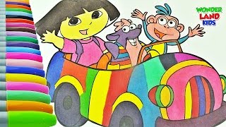 Dora the Explorer episode - 2 Coloring Page Painting Learning Coloring Painting for Children