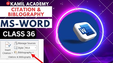 Citation and Bibliography in MS WORD || In Pashto Language (Class 36)