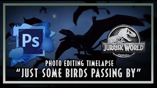 Adobe Photoshop Editing Timelapse: JUST SOME BIRDS PASSING BY