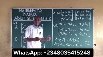 Matrix Addition: an example with (3x3) matrices