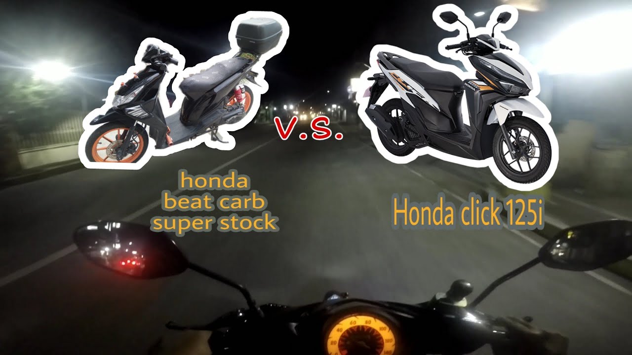 Honda beat carb (super stock) vs. Honda click 125i YouTube