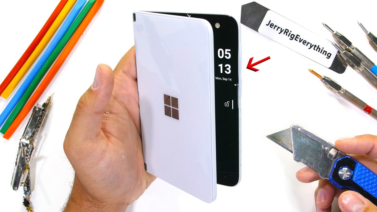 ⁣Microsoft Duo Durability Test! - How Thin is too Thin?!