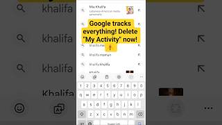 Google knows your secrets! Delete history permanently! #smartphone #googlehistorydelete #shorts