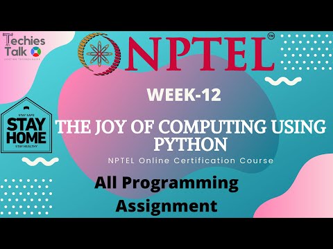 NPTEL The Joy Of Computing Using Python || Week-12 All Programming Assignment ||Online Certification