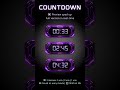 Purple Countdown Timer | Cyberpunk  Timer | Animated Overlay #countdown #timervideo #streamoverlay