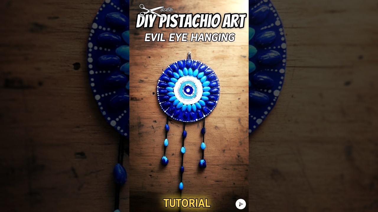 Pistachio Shell Evil Eye Hanging DIY 🧿 | Unique DIY Home Decor