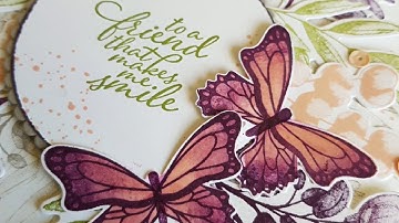 Stampin Up Forever Fern & Butterfly Gala Card for the SU Colour Challenge