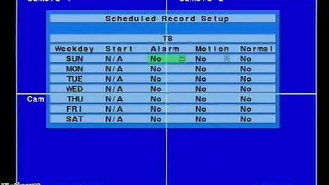 How to set up a recording schedule on a DVR-264xS Standalone DVR