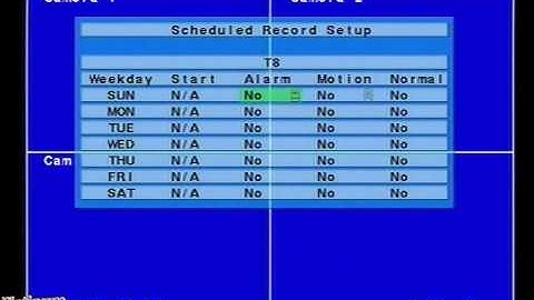 How to set up a recording schedule on a DVR-264xS Standalone DVR