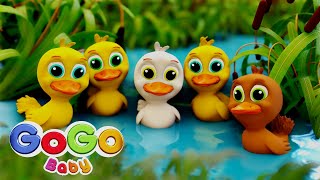 Five Little Ducks Went Swimming One Day | GoGo Baby - Nursery Rhymes & Kids Songs