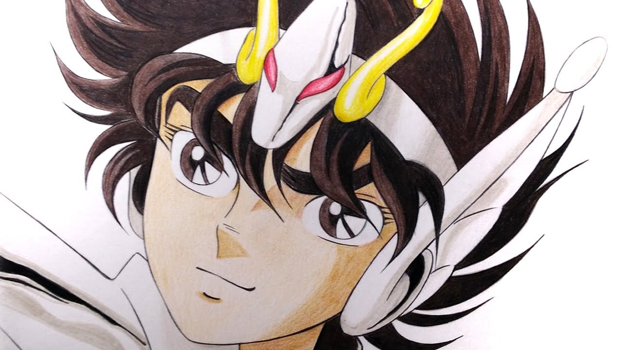 Dibujo Seiya Caballero de Pegaso - Caballeros del Zodiaco - Drawing ...